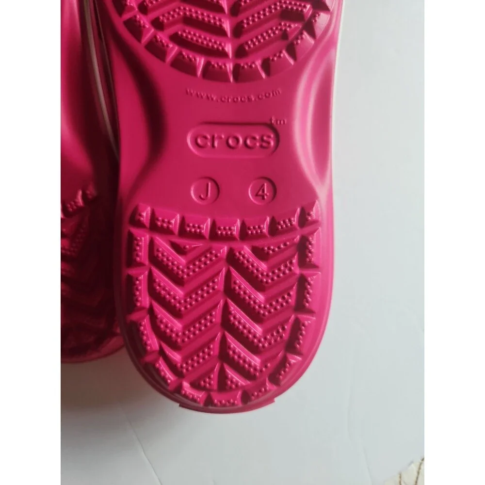 Crocs Kadee II Flip Flops Thong Sandals Hot Pink Junior 4 New